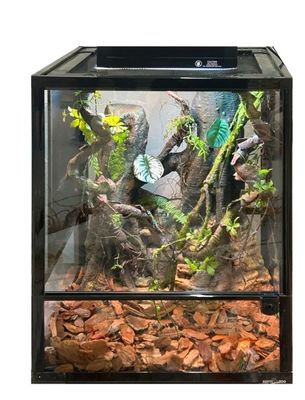 SL-M27B Rainforest Reptile Tank Background Customized Simulated Rock And Stump