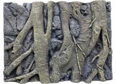 Gesunde und umweltfreundliche Eidechsenkäfige Hintergründe mit simuliertem Felsen und Stumpf