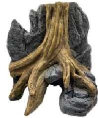 SL-M27B Rainforest Reptile Tank Background Customized Simulated Rock And Stump